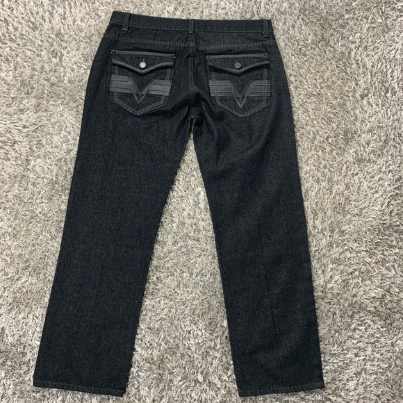 Men’s Young Rich & Famous NYC Black Jeans EUC Embellished Size 38 - Picture 3 of 13